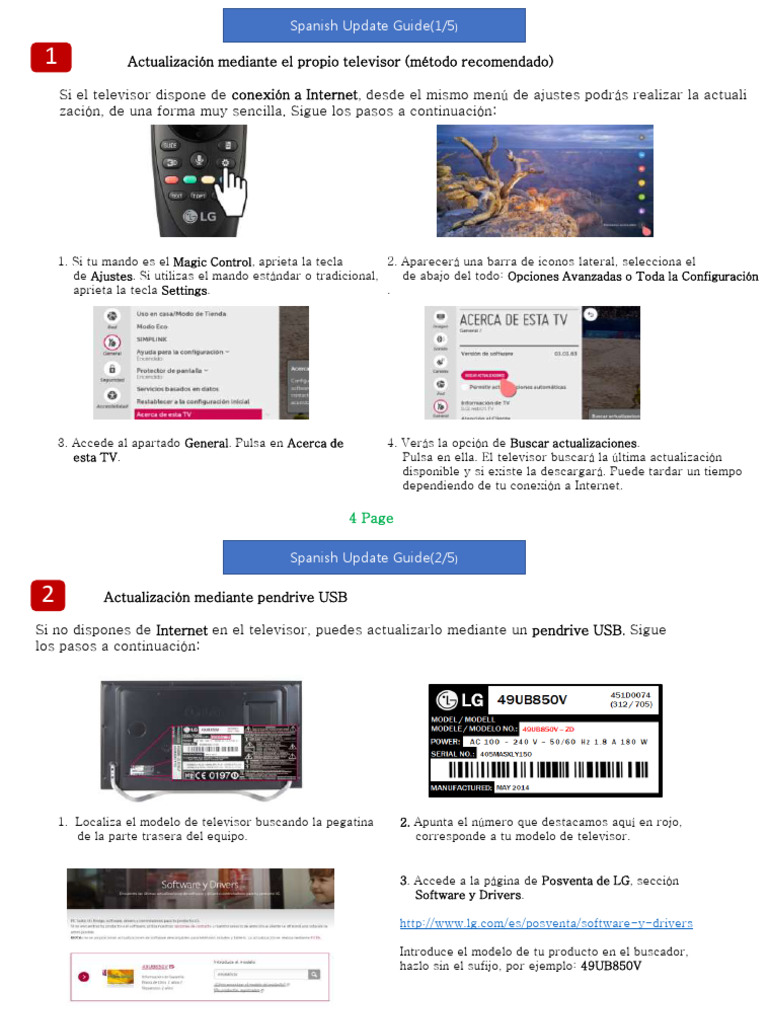 TV - LG Software Update Guide - v3 | PDF | Informática | Software