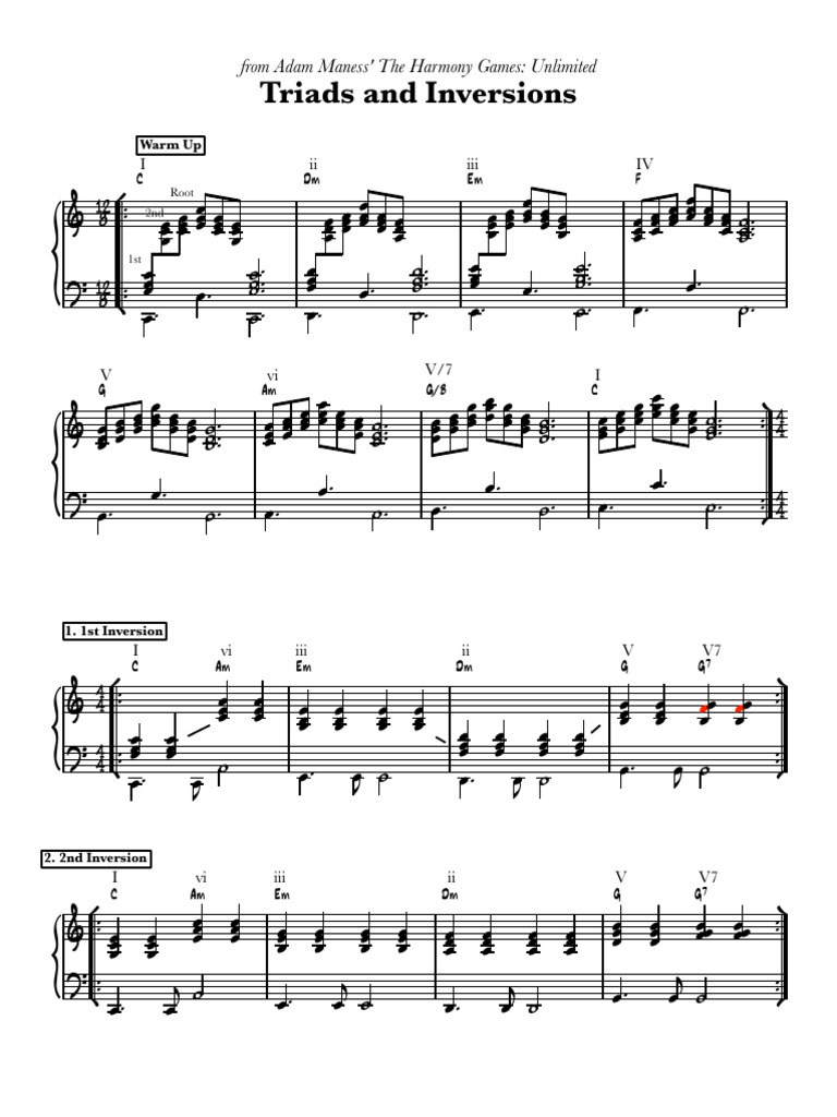 HGU Triads and Inversions Accross The Universe Beatles Full Score | PDF ...