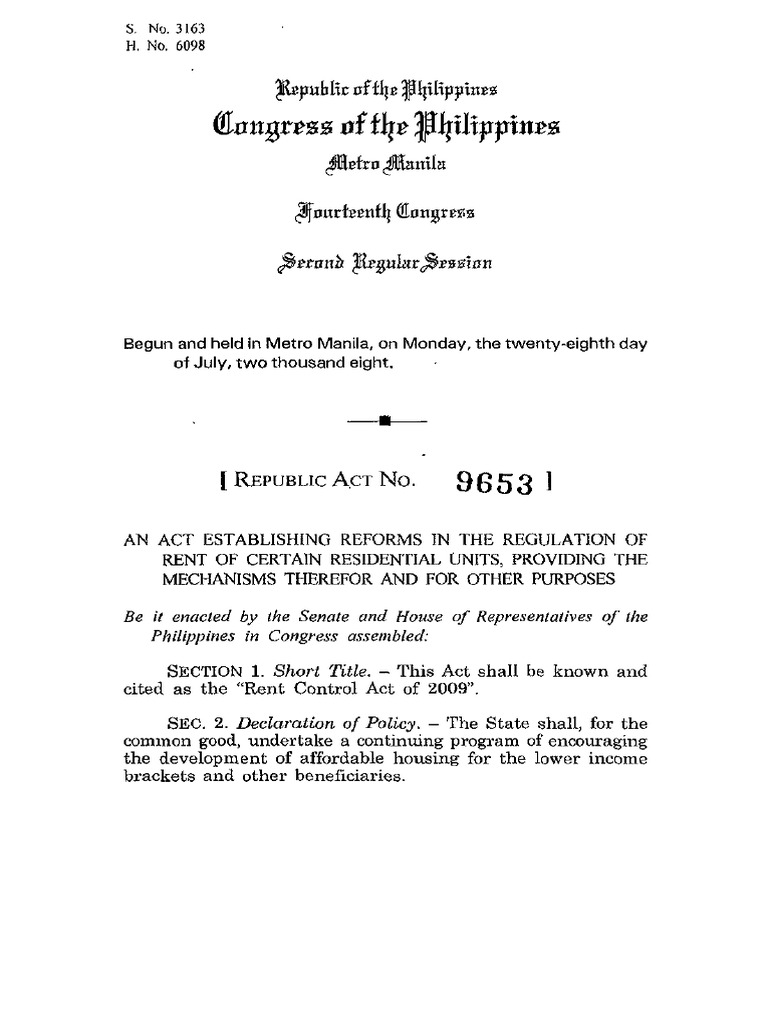 ra 9653 | PDF | Lease | Private Law