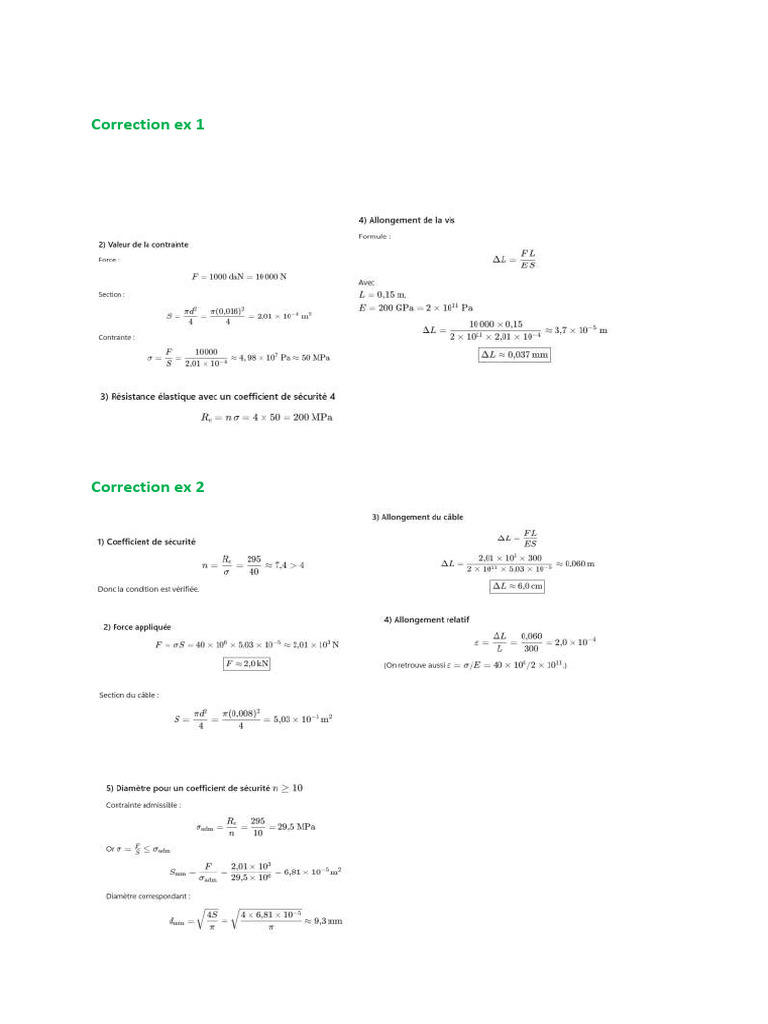 Correction Ex Traction Compression | PDF