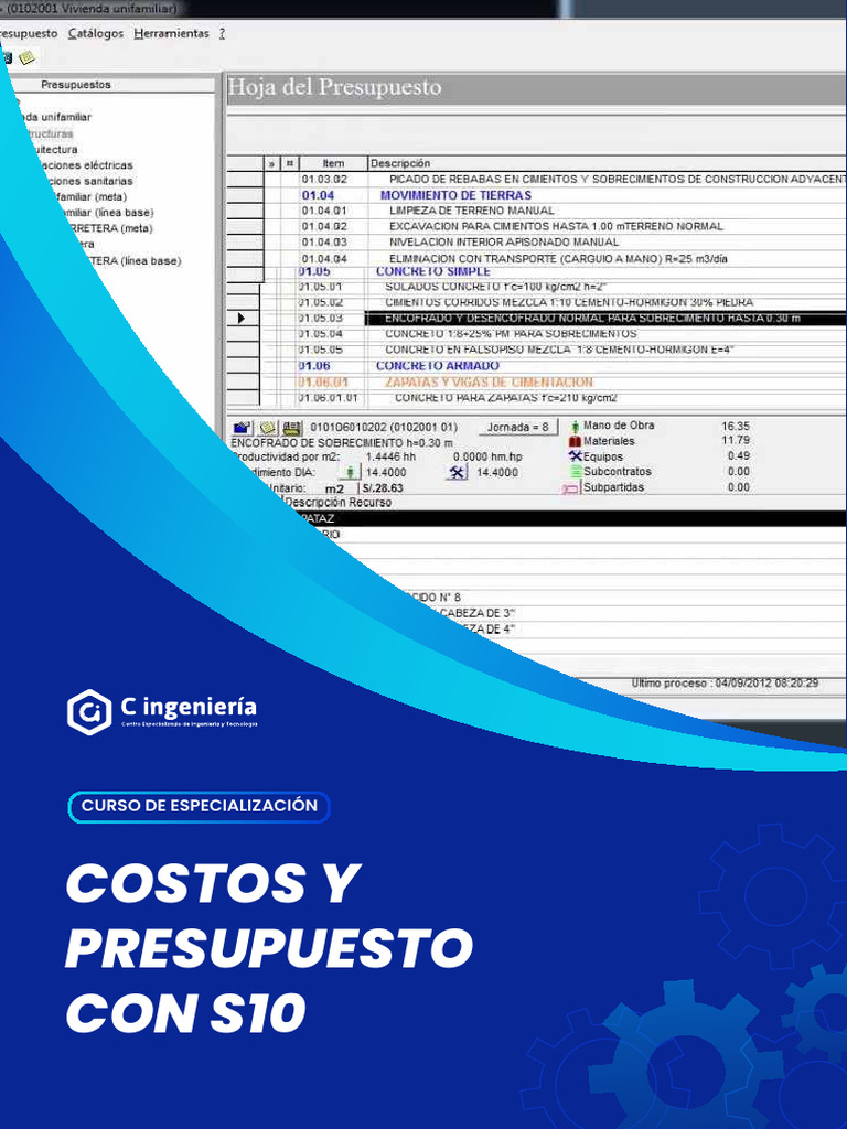 049 Costos y Presupuesto Con S10 | PDF