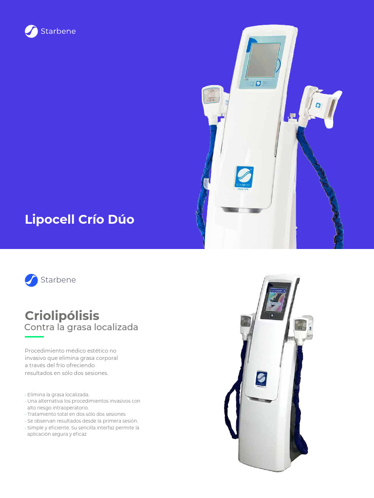 Folleto - Lipocell Crio Duo | PDF | Tejido adiposo | Especialidades Medicas