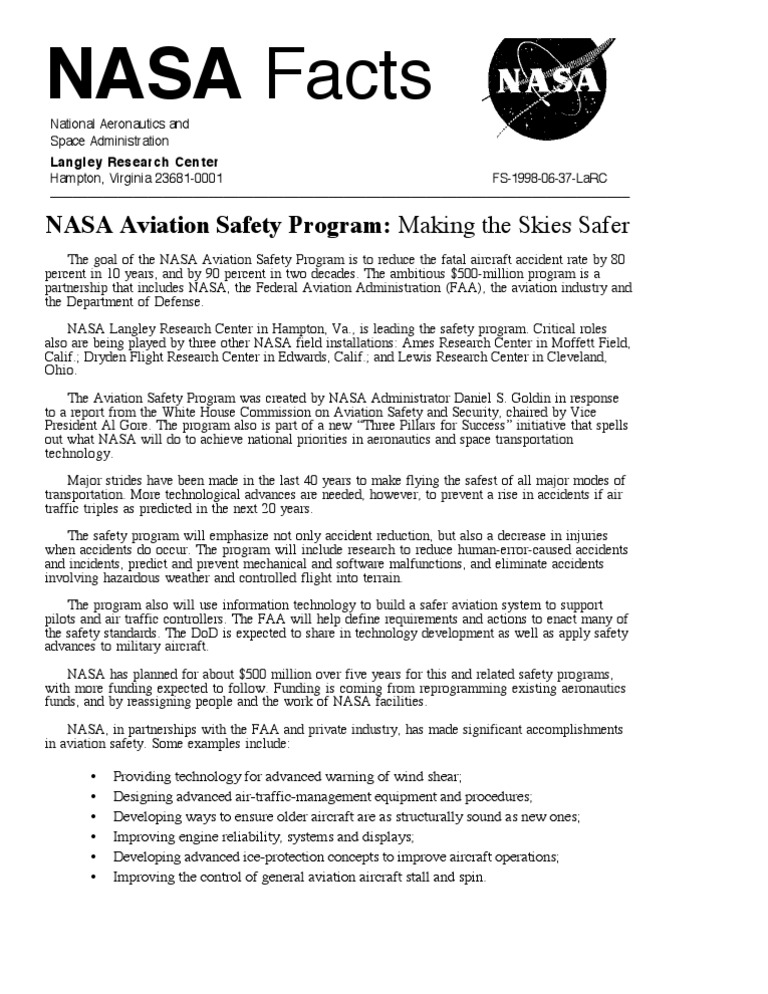 NASA Aviation Safety Program Overview | PDF