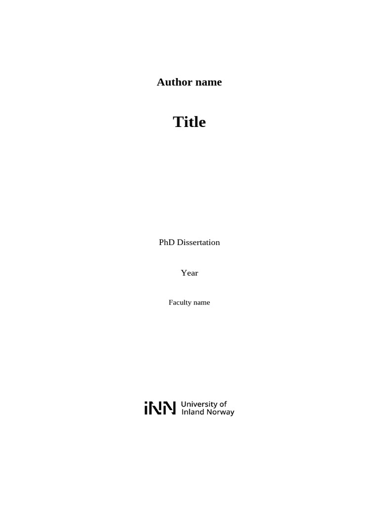 Title Page Template Article Based English | PDF