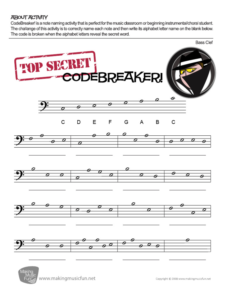 Bass Staff Code Breaker | PDF