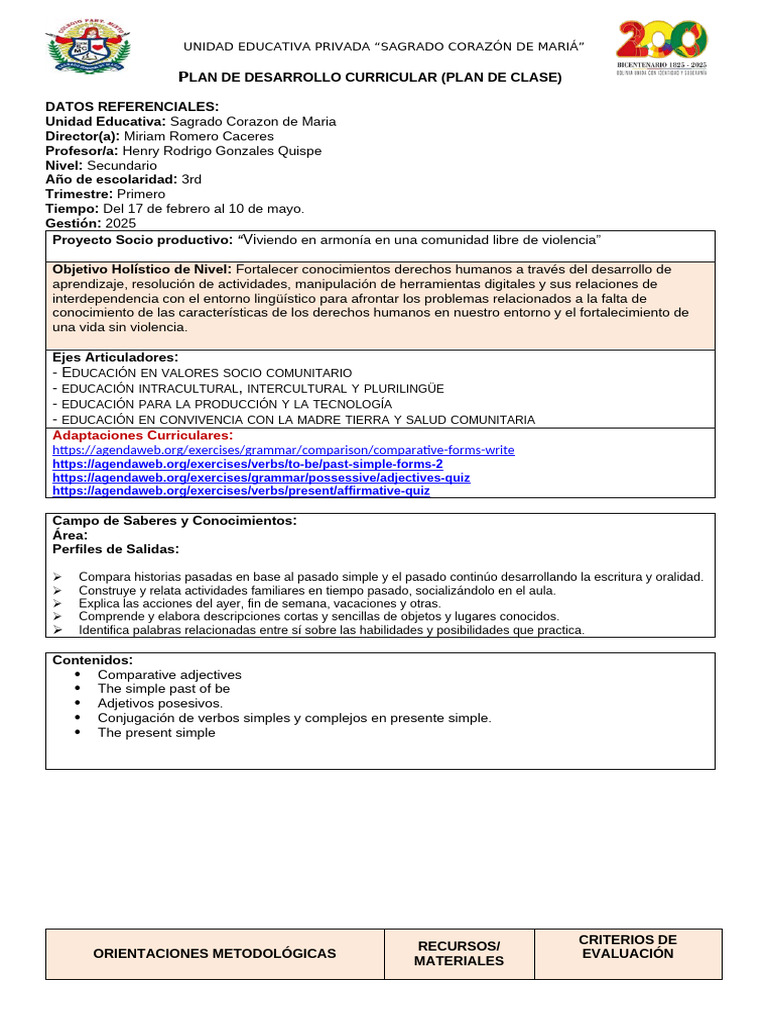 PDC 3º Sec | PDF | Cognición