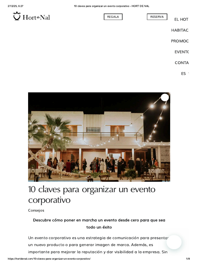 10 claves para organizar un evento corporativo | PDF