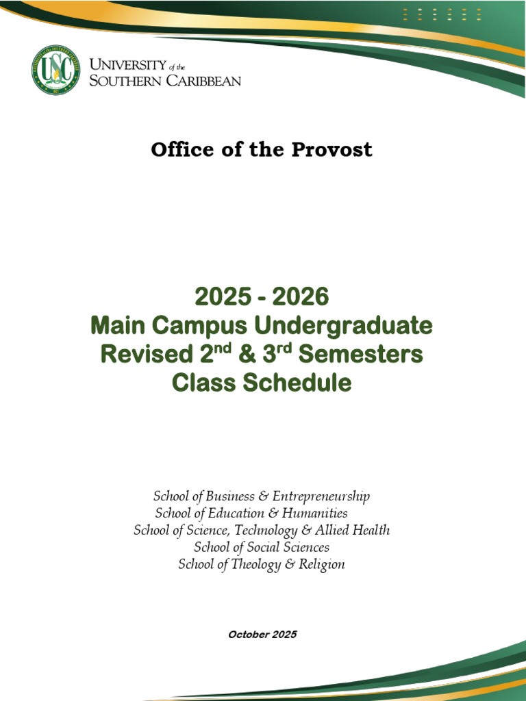 2nd+and+3rd+semesters+2025 2026+Class+Schedule+ +FINAL+ +Provost+Office ...
