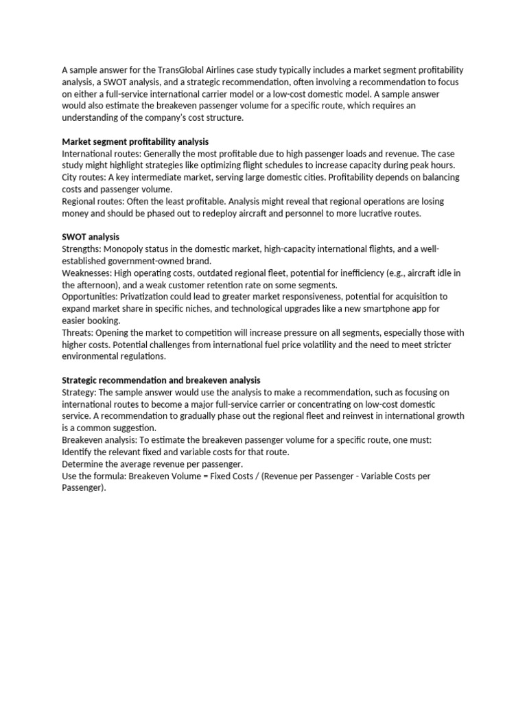 Notes For TransGlobal | PDF