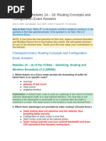 Routing Concepts and Configuration Exam | PDF | Ip Address | Router ...