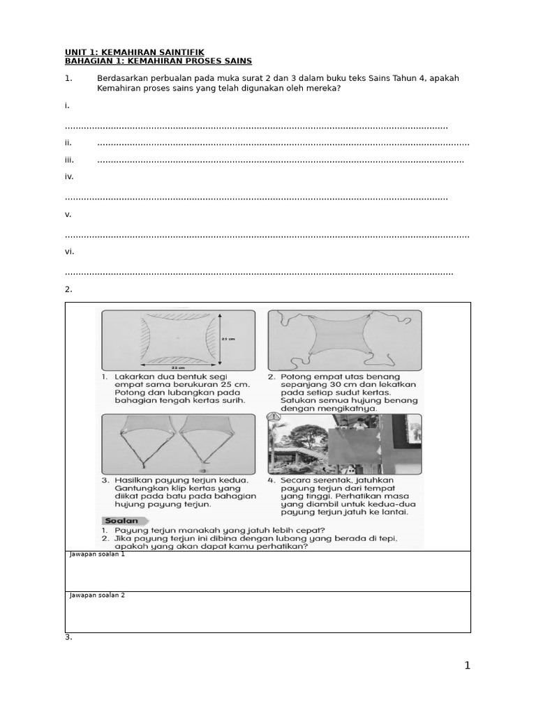 Bahagian 1 Dan 2 | PDF