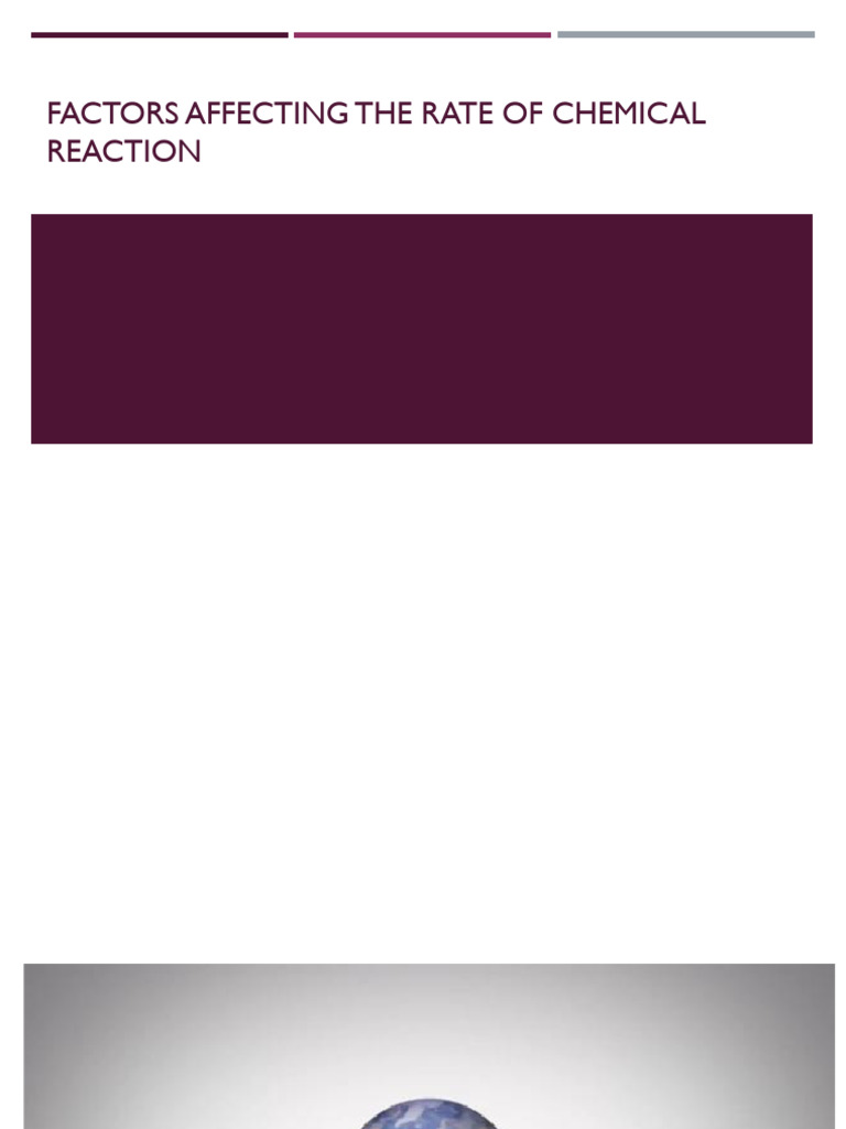 Factors Affecting The Rate of Chemical Reaction | PDF