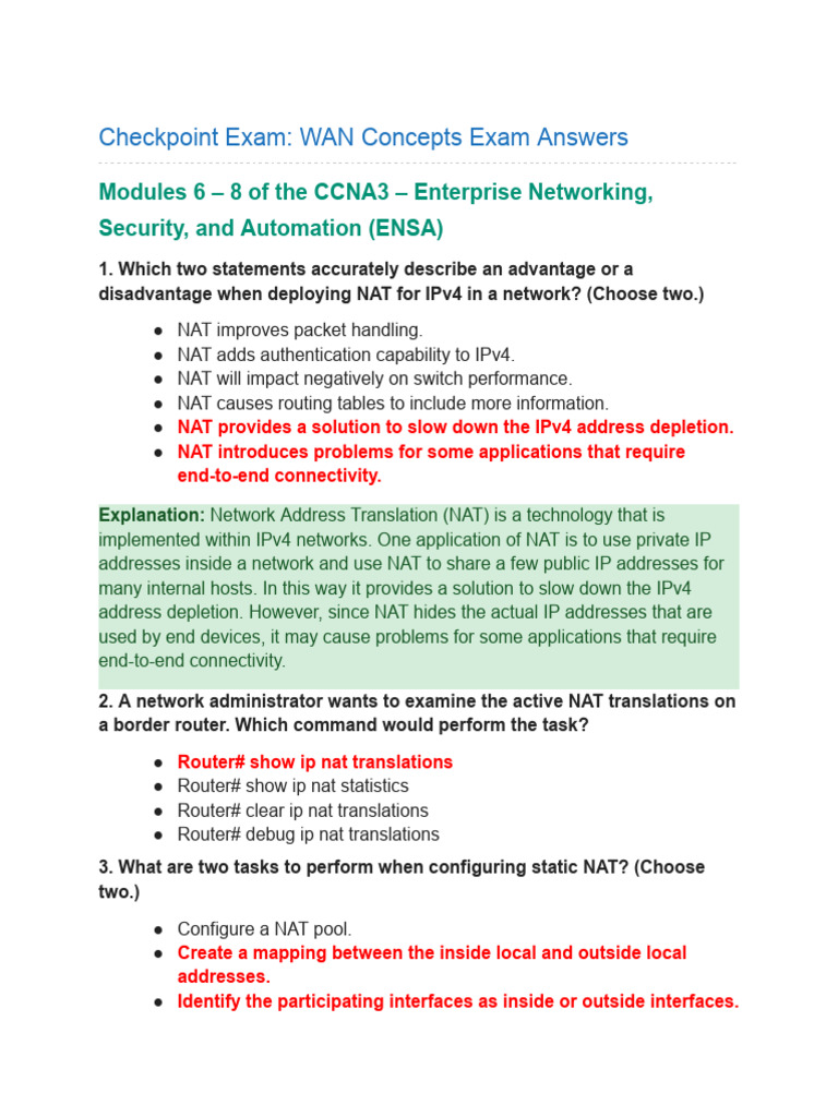 Modules 6 - 8 of The CCNA3 - Enterprise Networking | PDF | Virtual ...