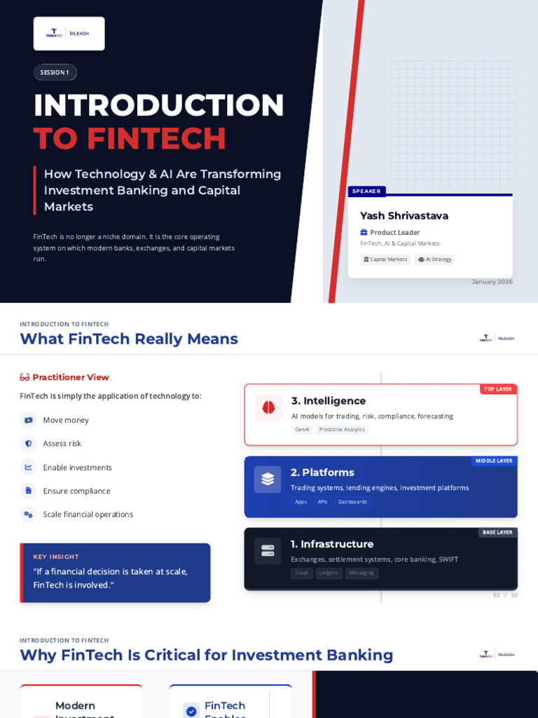Introduction To Fintech 20260117101711 | PDF | Financial Technology ...