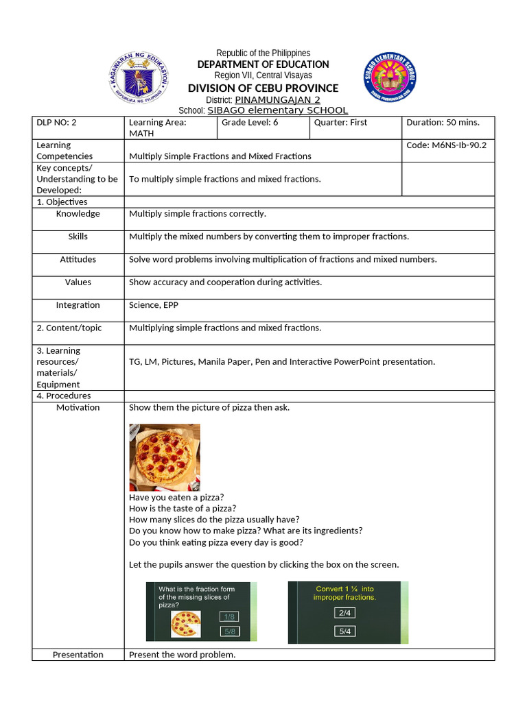 Lesson Plan in Math Quarter - 1CO | PDF | Learning | Cognition