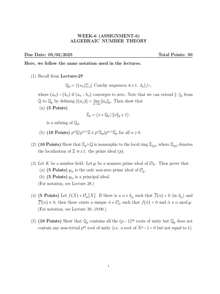 Week 6 Assignment 6 | PDF