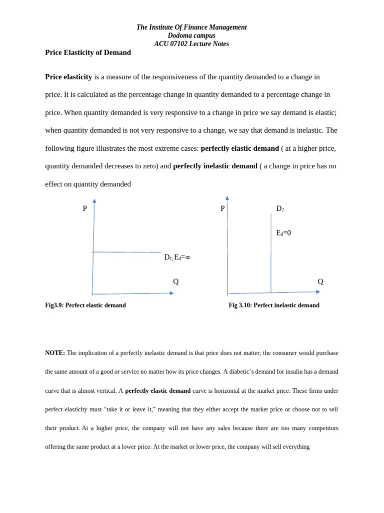 Price Elasticity of Demand | PDF | Elasticity (Economics) | Demand
