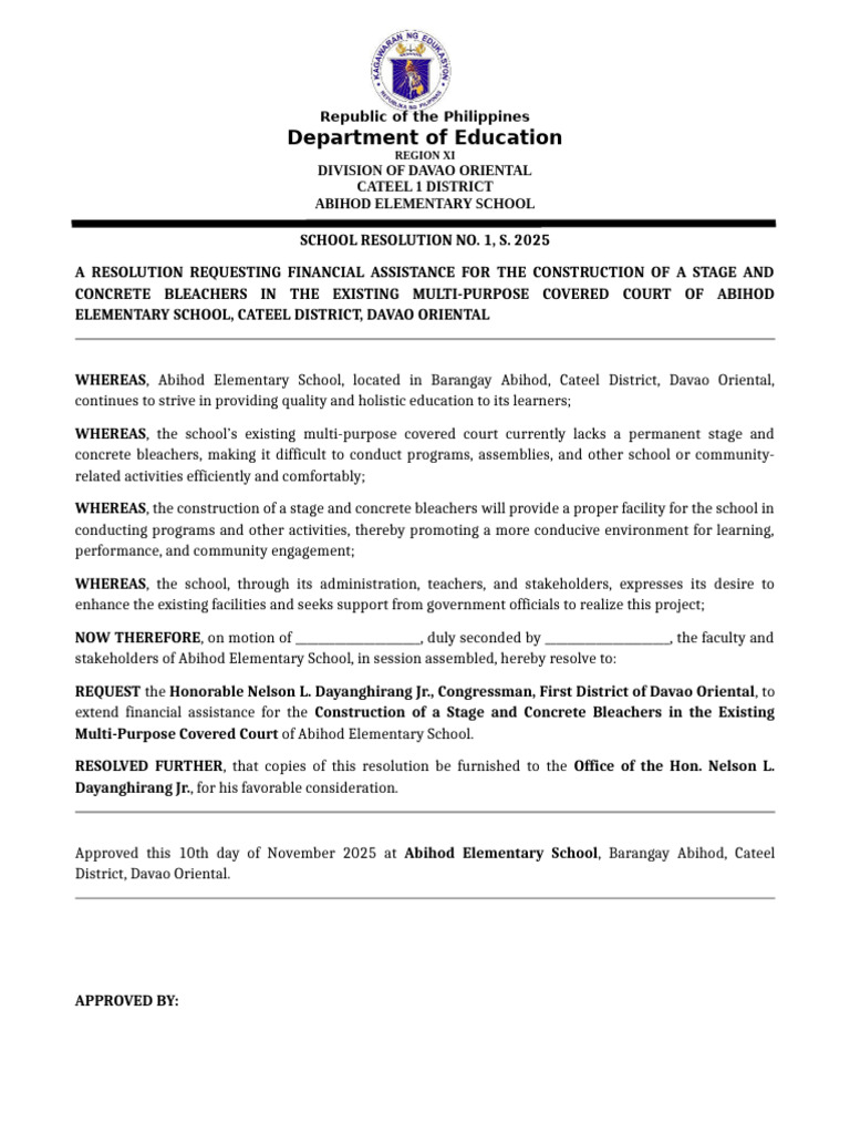 School Resolution No | PDF