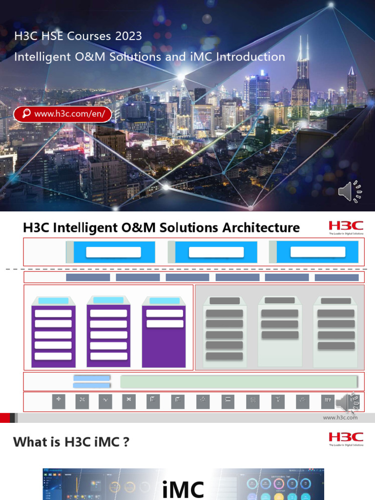 H3C HSE Courses 2023 - Intelligent O&M Solutions and IMC Introduction ...