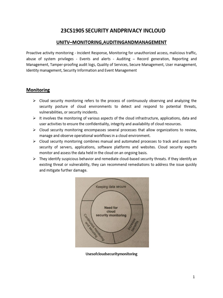 21CS1907 SPC Note Unit - 5 | PDF | Security | Computer Security