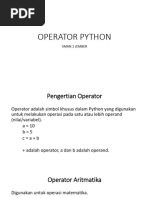 Jenis-jenis Operator dalam Python | PDF