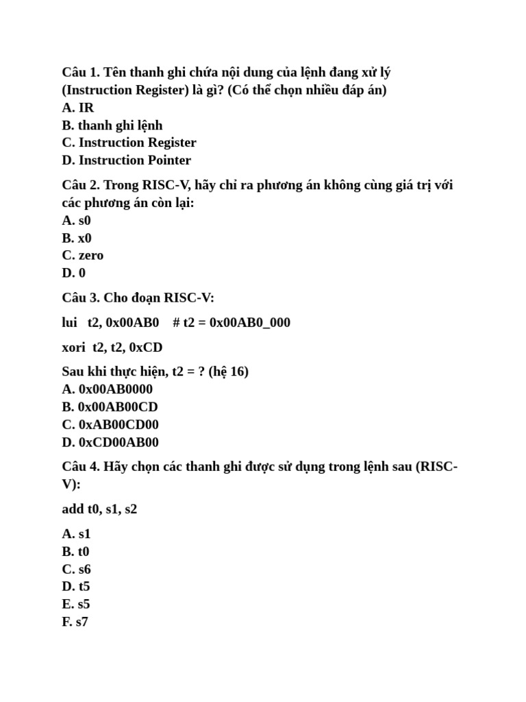 Câu 1 - Copy | PDF