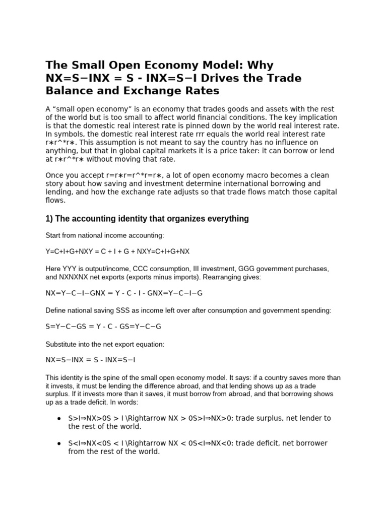 Econ Notes From Class | PDF | Exchange Rate | Balance Of Trade