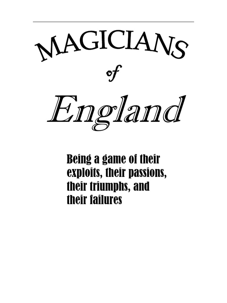 Magicians of England Corebook | PDF | Plot (Narrative)