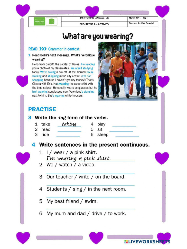 Present Continuous | PDF