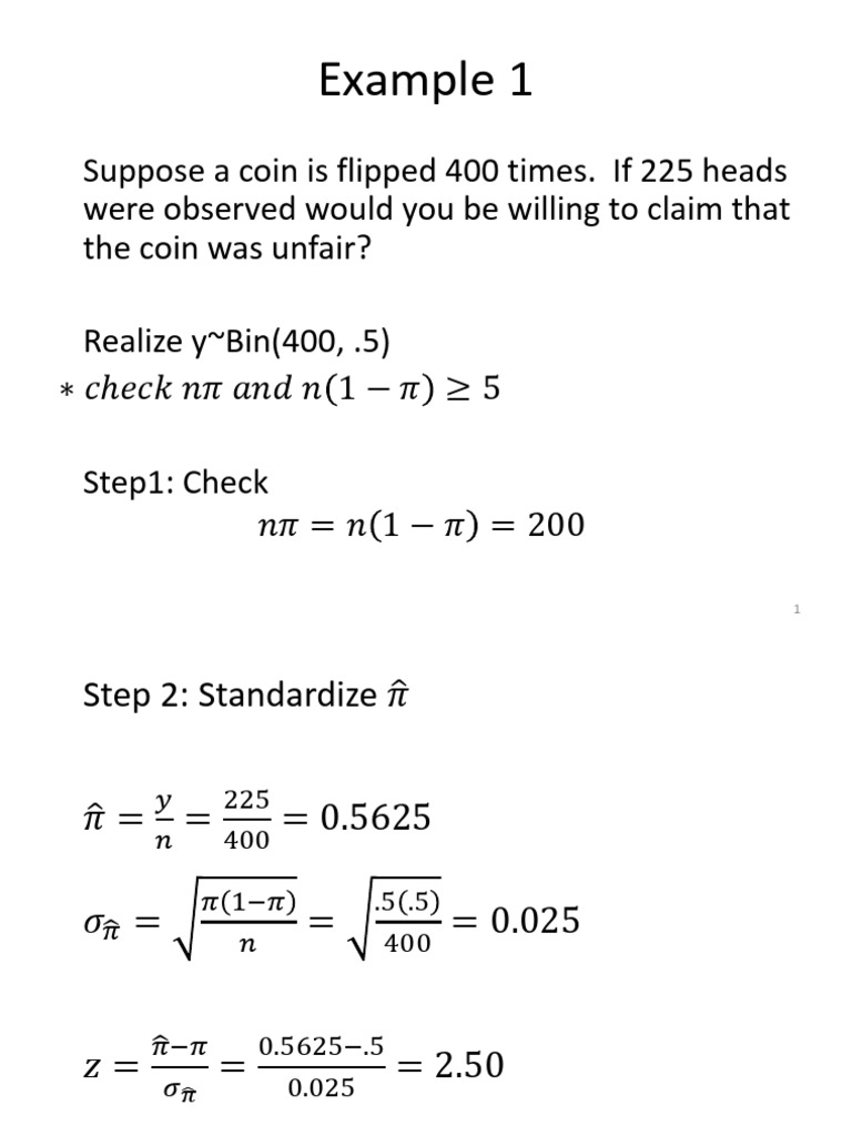 5 - More Examples For Means and Proportions | PDF