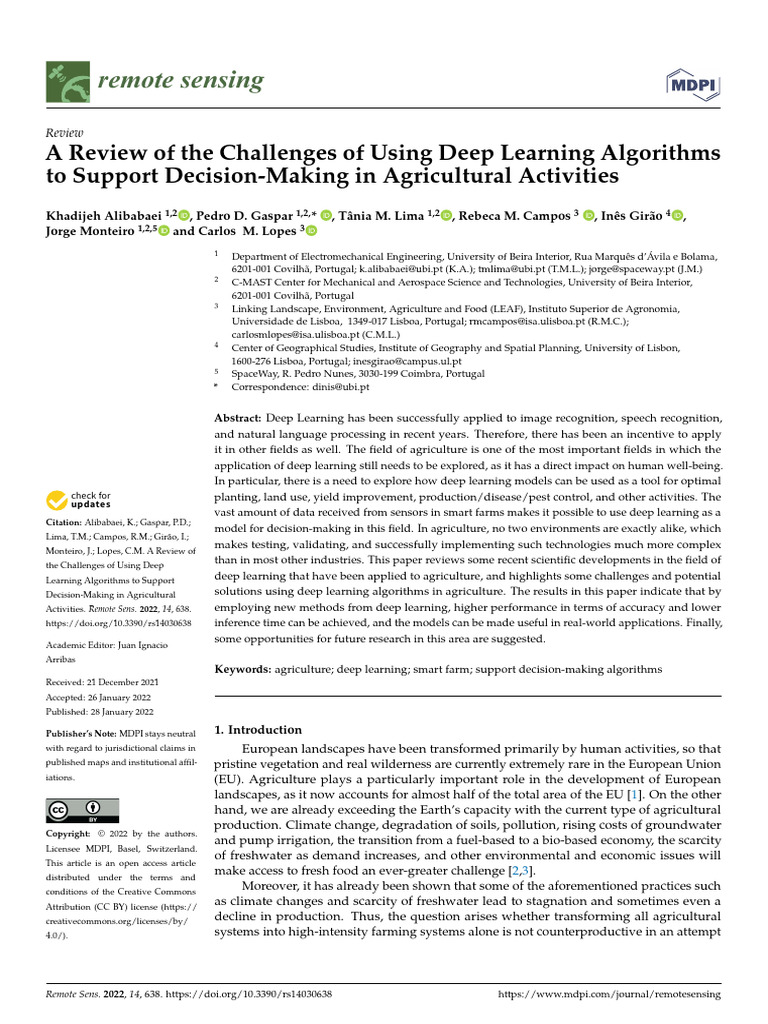 A Review of The Challenges of Using Deep Learning Algorithms To | PDF ...