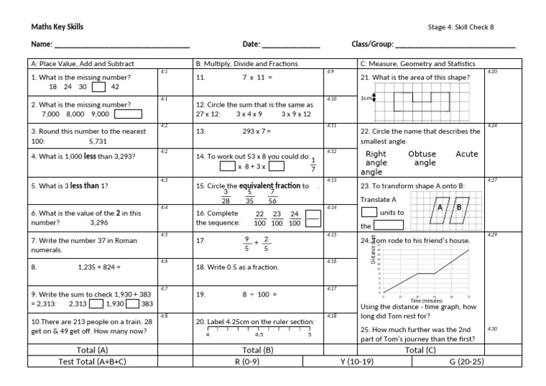 Stage-4-Check-8 | PDF | Numbers | Angle