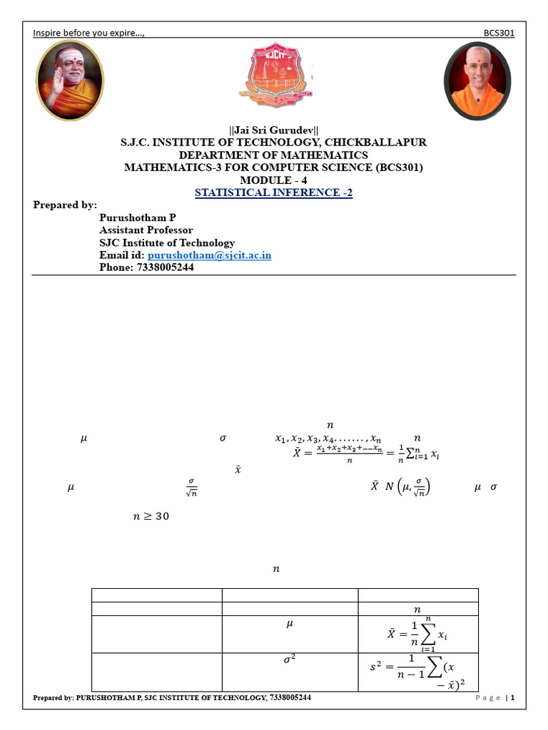 BCS301M44 | PDF | Statistics | Standard Deviation