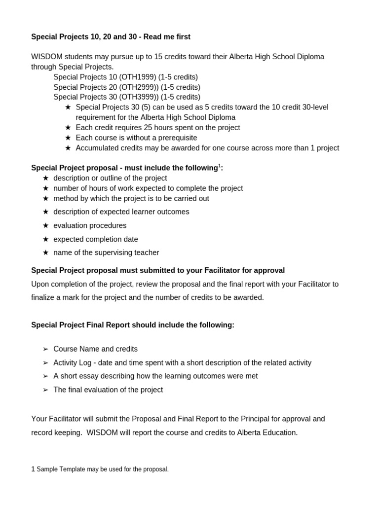 Special Projects 10, 20, 30 - Read Me First | PDF
