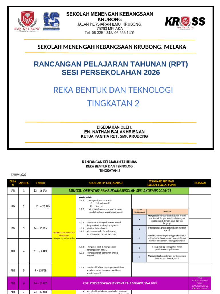 RPT RBT T2 2026 | PDF