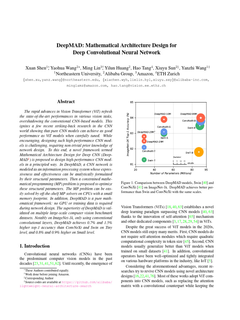 DeepMAD_Mathematical_Architecture_Design_for_Deep_ | PDF | Deep ...