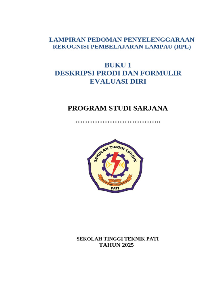 Buku1 - PEDOMAN - RPL - PRODI | PDF