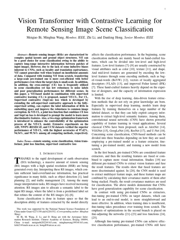 Vision Transformer With Contrastive Learning For R | PDF ...