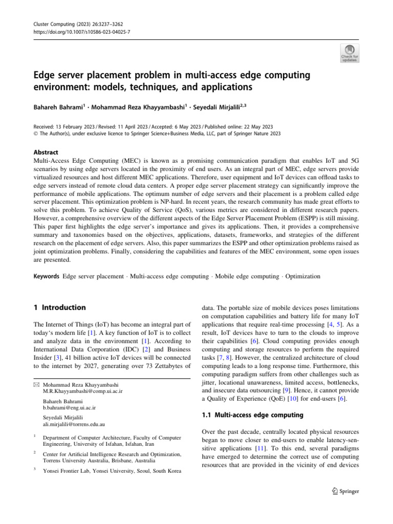 s10586-023-04025-7 | PDF | Cache (Computing) | Computer Network