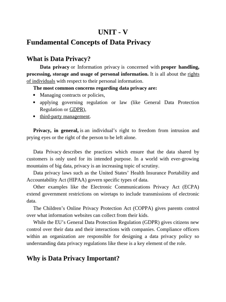 Unit 5 Notes For Students | PDF | Payment Card Industry Data Security ...