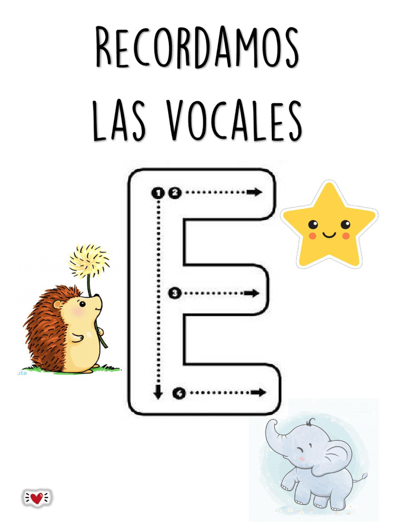 Vocal E - Fichas Refuerzo | PDF