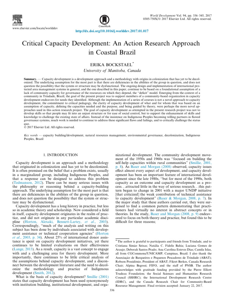 Bockstael (2017) Critical Capacity Development An Action Research ...