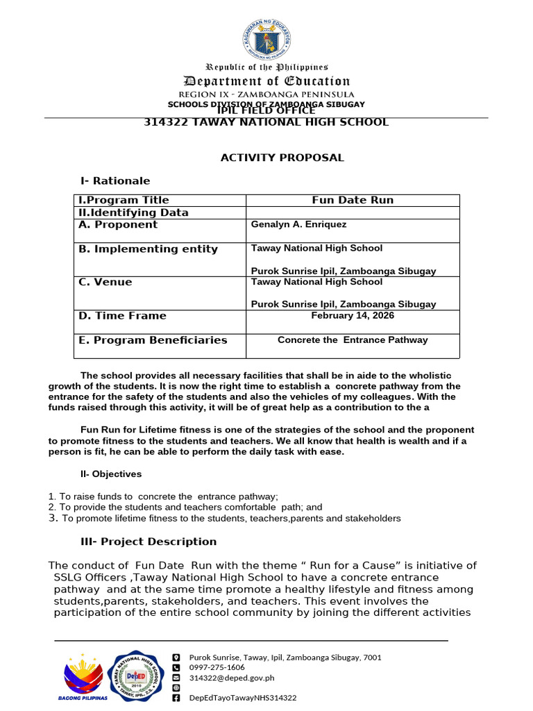 Proposal for Fun Run | PDF