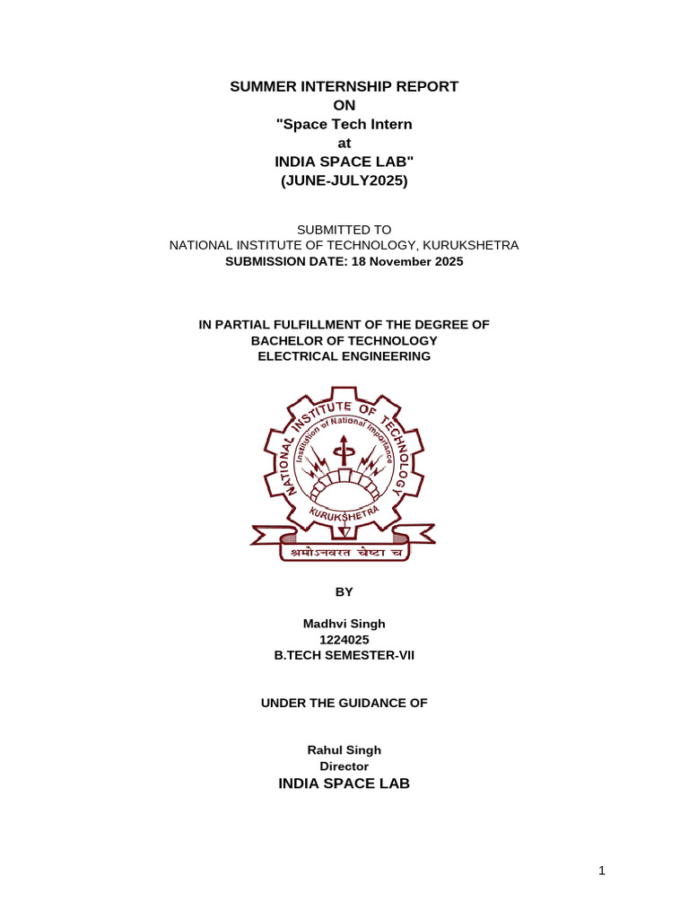 Summer Internship Report 2025 | PDF | Geographic Information System ...
