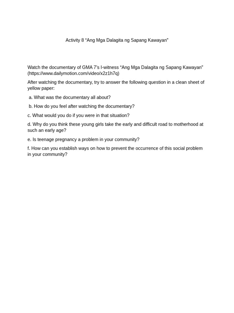 Activity 8 | PDF