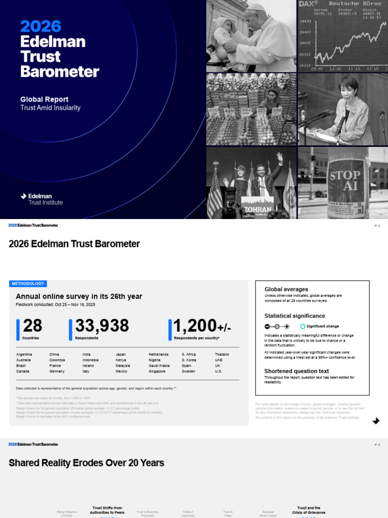 2026 Edelman Trust Barometer Global Report - Final | PDF | Cost Of ...