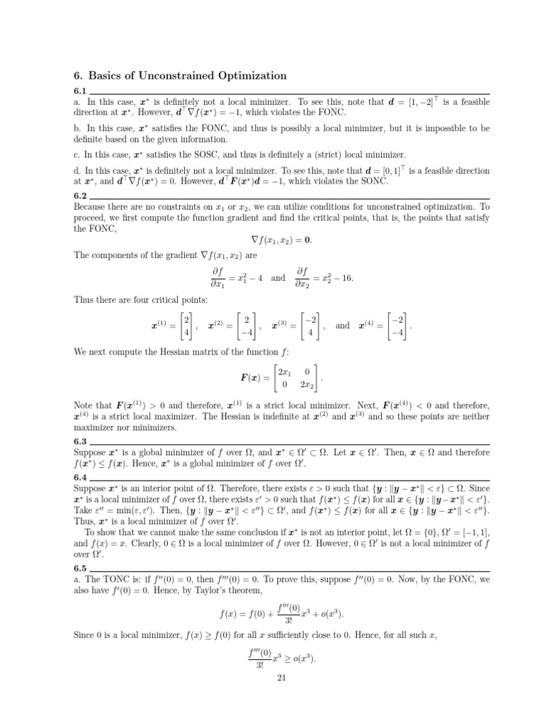 Optimization 1 Solution | PDF | Mathematical Optimization | Algebra