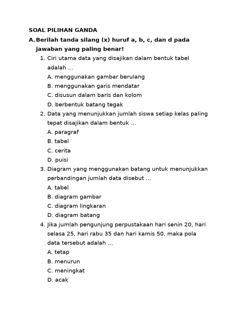 Soal Pilihan Ganda | PDF