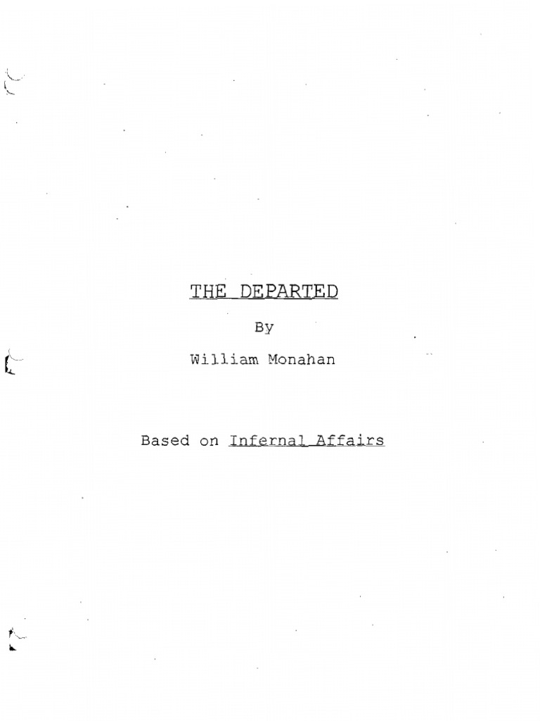 DEPARTED, The (2006) by William Monahan (Undated Draft) [Scan] PDF