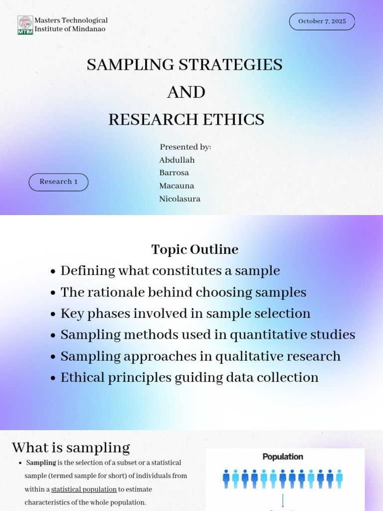 Research Methodology-Sampling Methods | PDF | Sampling (Statistics ...